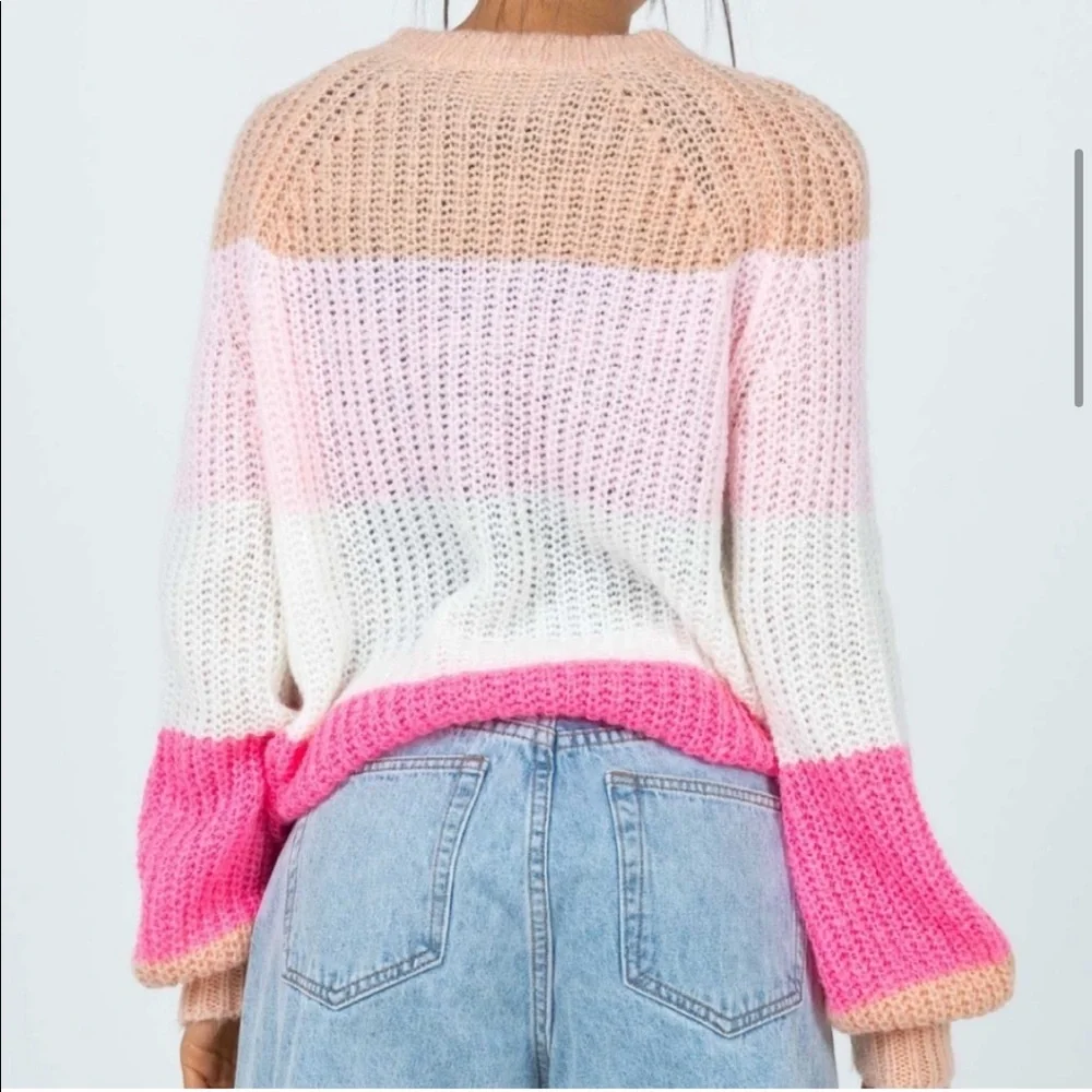 Princess Polly Willow Colorblock Wool Blend Oversized Balloon Sleeve Sweater - Picture 2 of 14